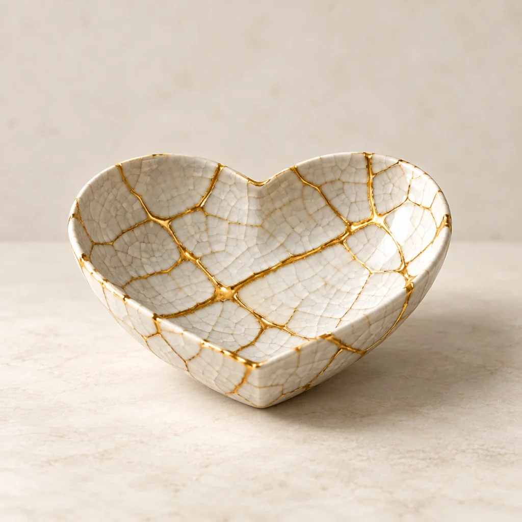 Porcelain heart bowl
